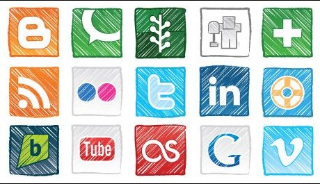 free-grungy-social-media-icons