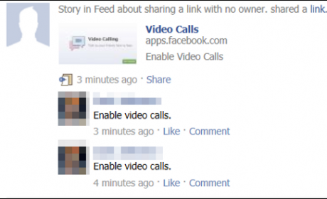facebook video calling spam