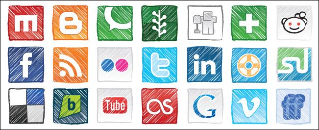 free-grungy-social-media-icons