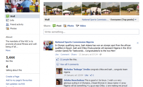 National Sports Commission Nigeria-Facebook page